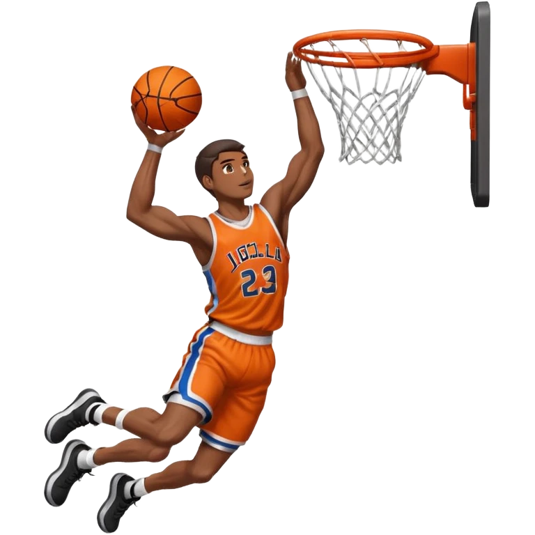 a single arm dunking a basketball into a hoop emoji