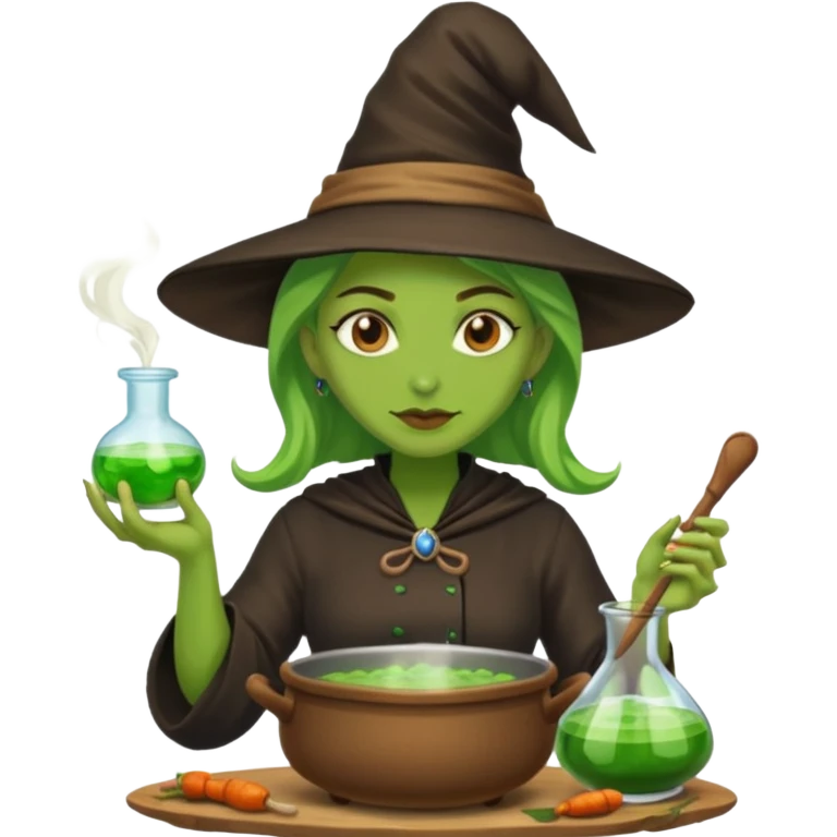 green witch cooking potion emoji