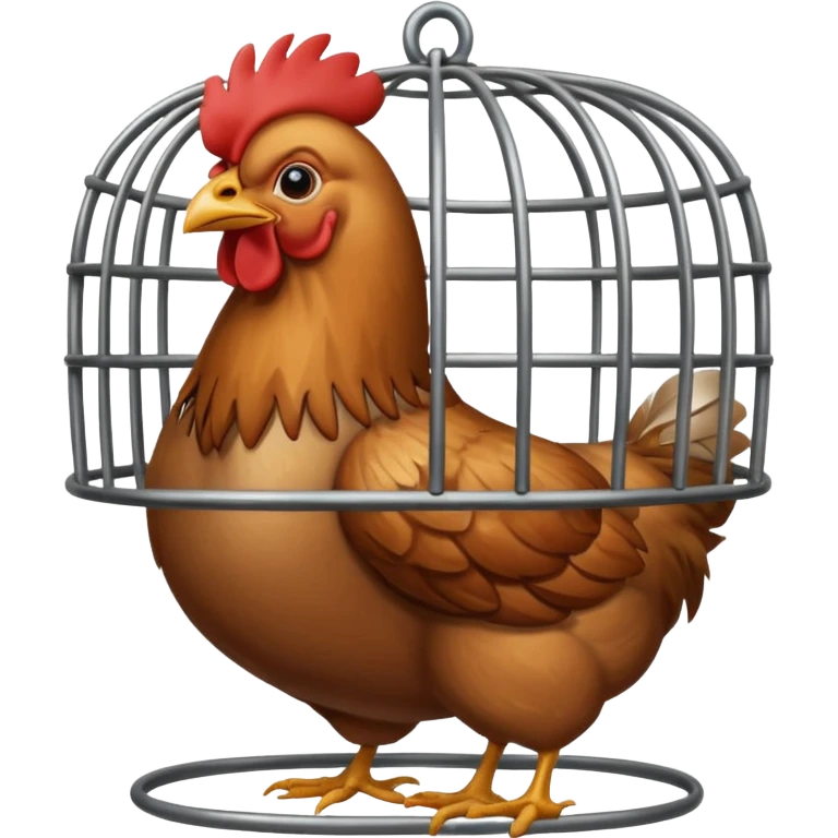 Coq en cage emoji