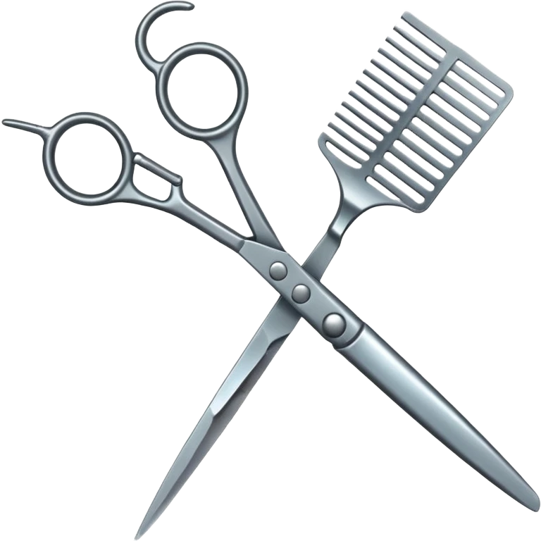 barber shop, scissors, comb, only scissor and comb emoji