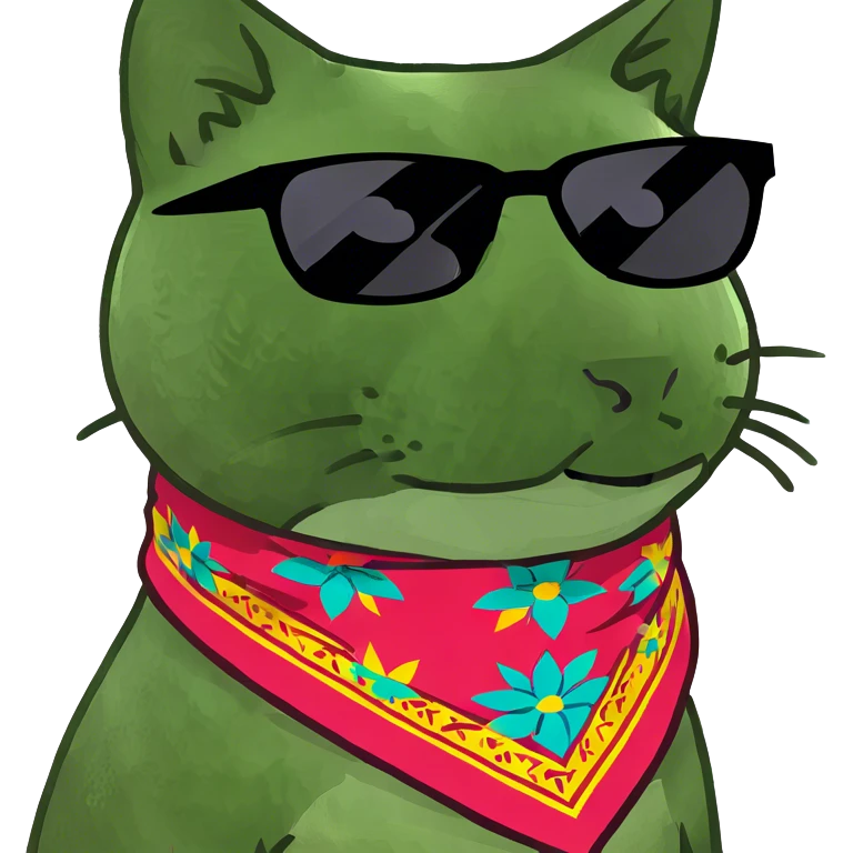 Cat with sunglasses emoji