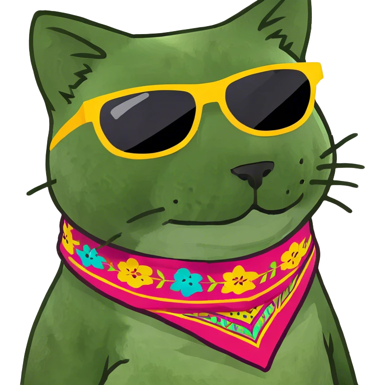 Cat with sunglasses emoji