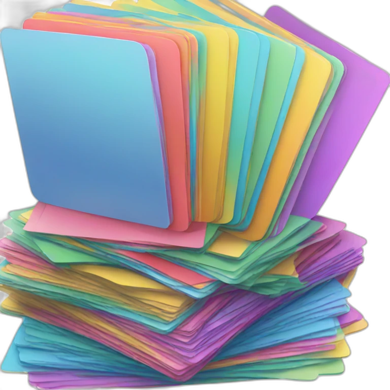 stack of colorful cards emoji