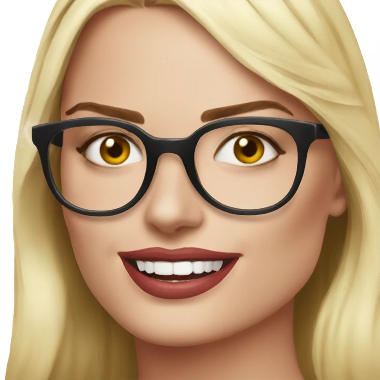 :Margot Robbie: glasses  emoji
