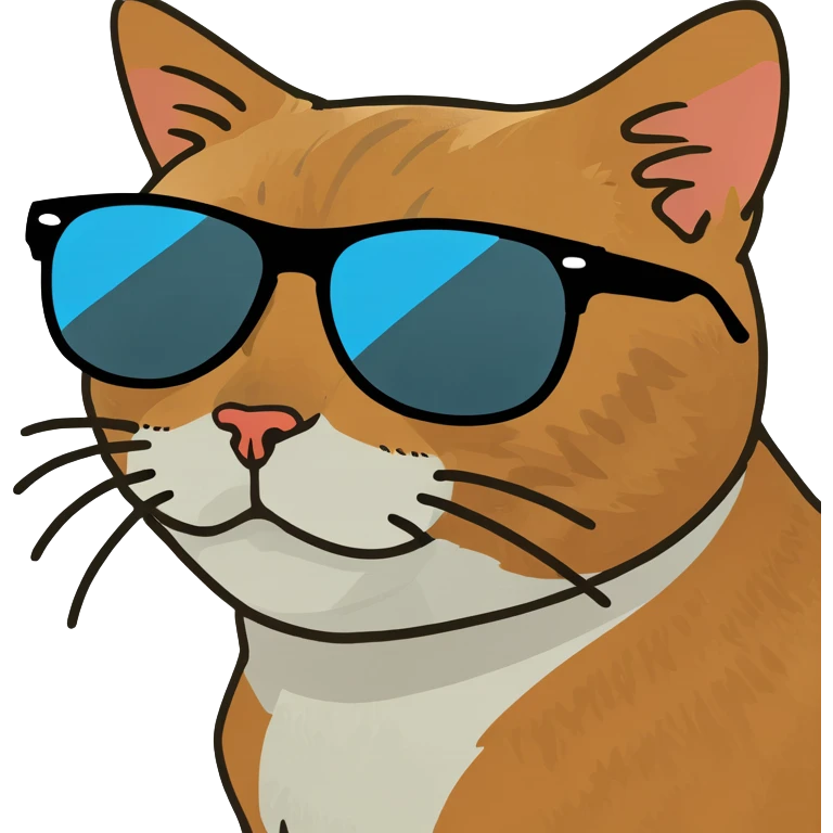 Cat with sunglasses emoji