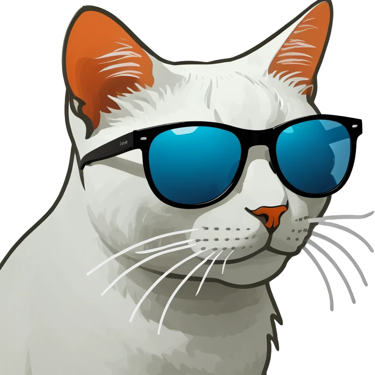 Cat with sunglasses emoji