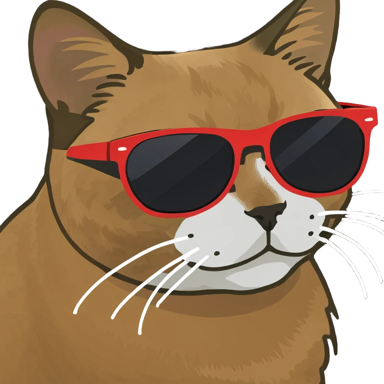 Cat with sunglasses emoji