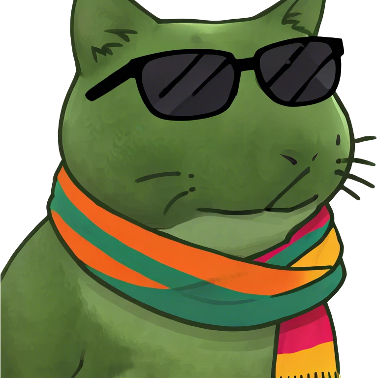 Cat with sunglasses emoji