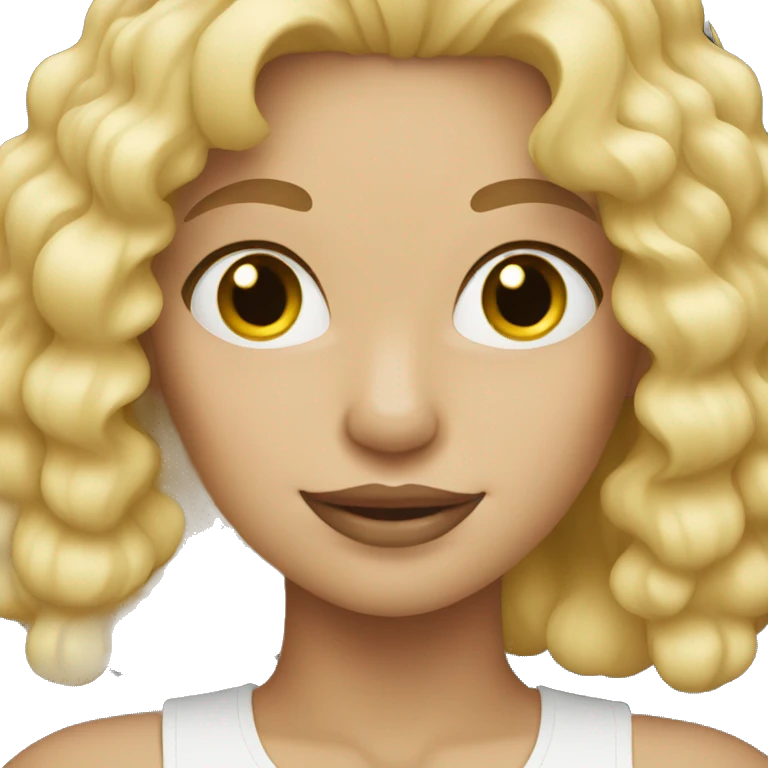 Blonde girl with blonde poodle  emoji