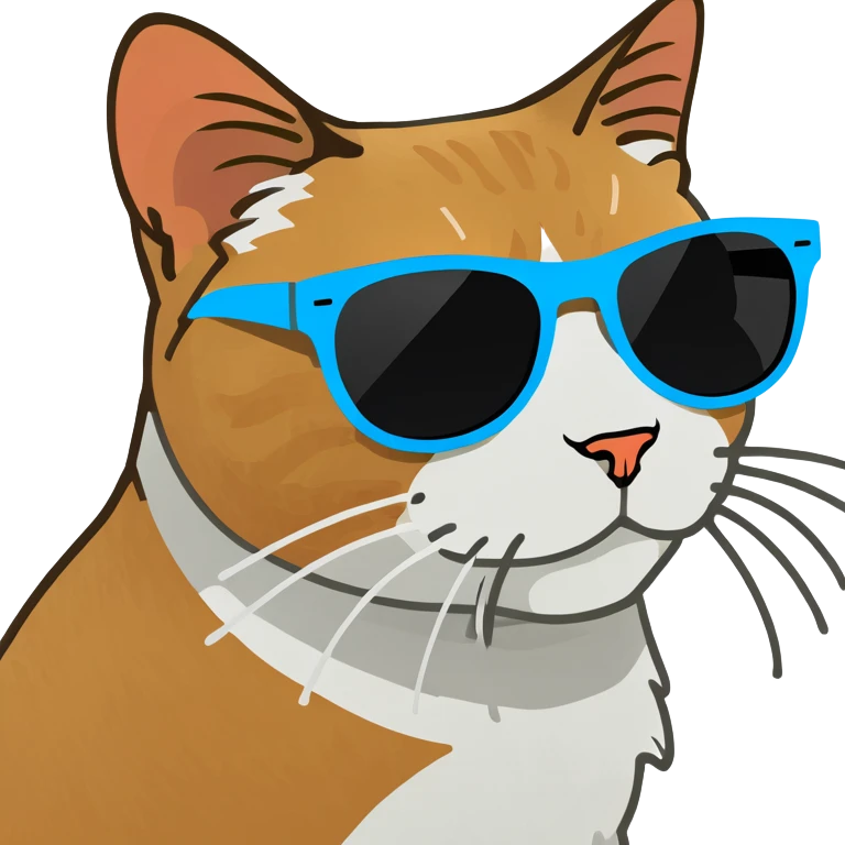 Cat with sunglasses emoji