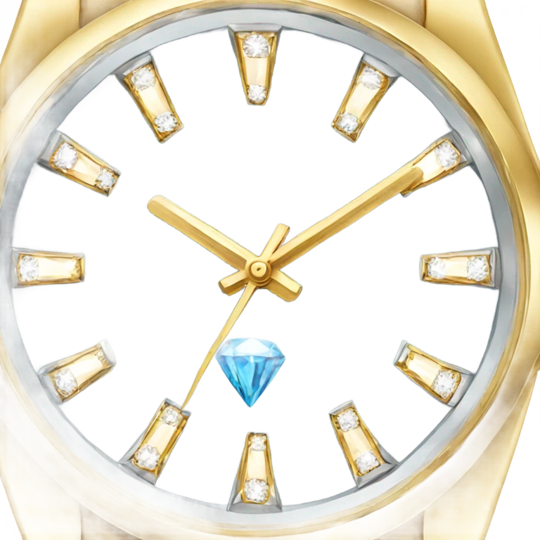 Diamond watch emoji
