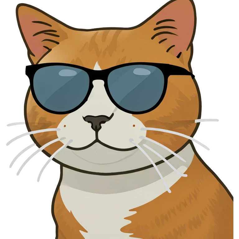Cat with sunglasses emoji
