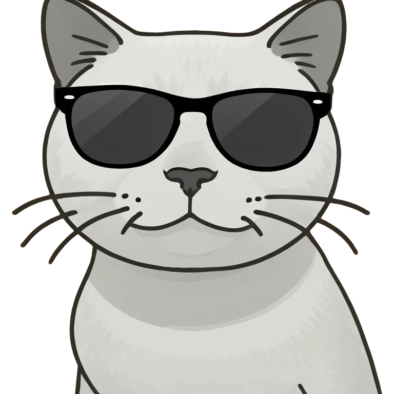 Cat with sunglasses emoji