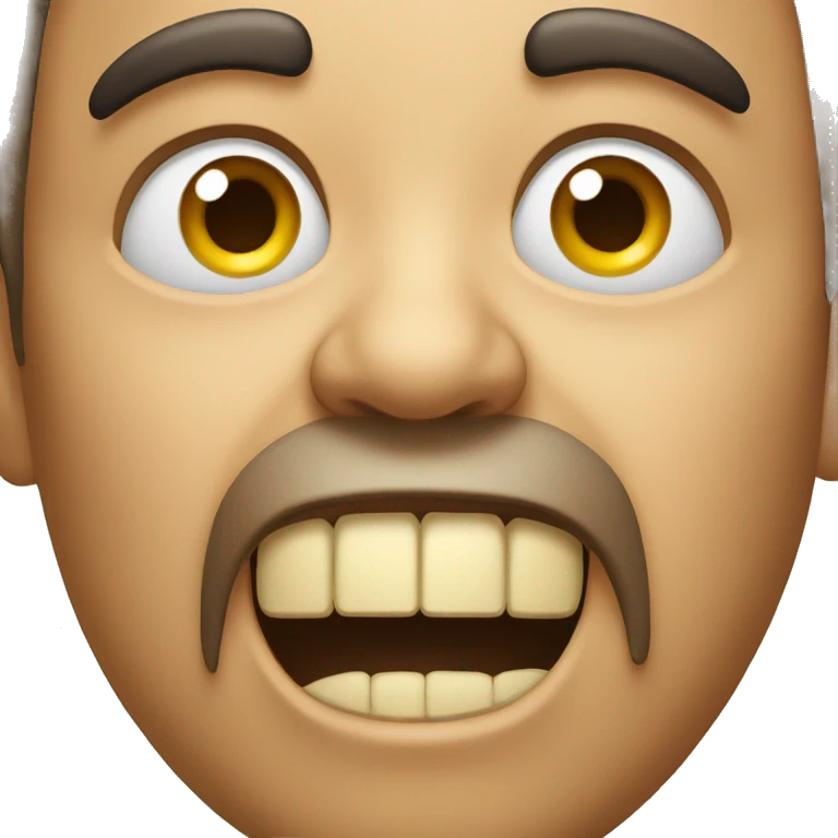 Cringing face emoji