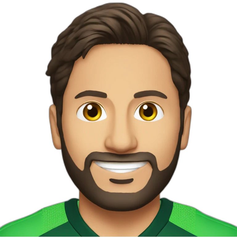 Shahid afridi as a footballer emoji