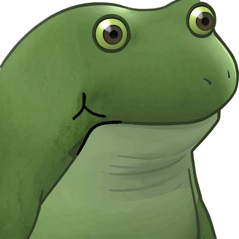 report document, green bufo frog meme emoji