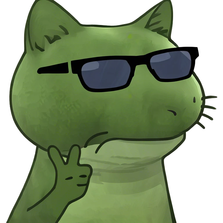Cat with sunglasses emoji