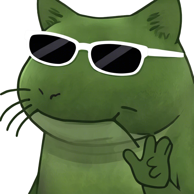 Cat with sunglasses emoji