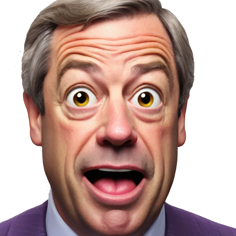 Nigel Farage pulling the pog expression emoji