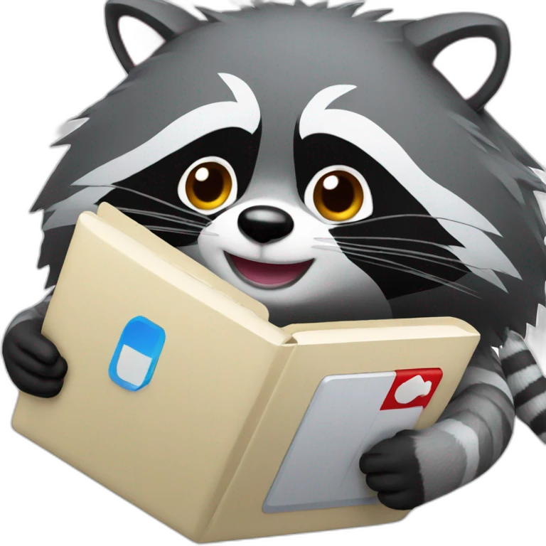Racoon with Nintendo Switch emoji
