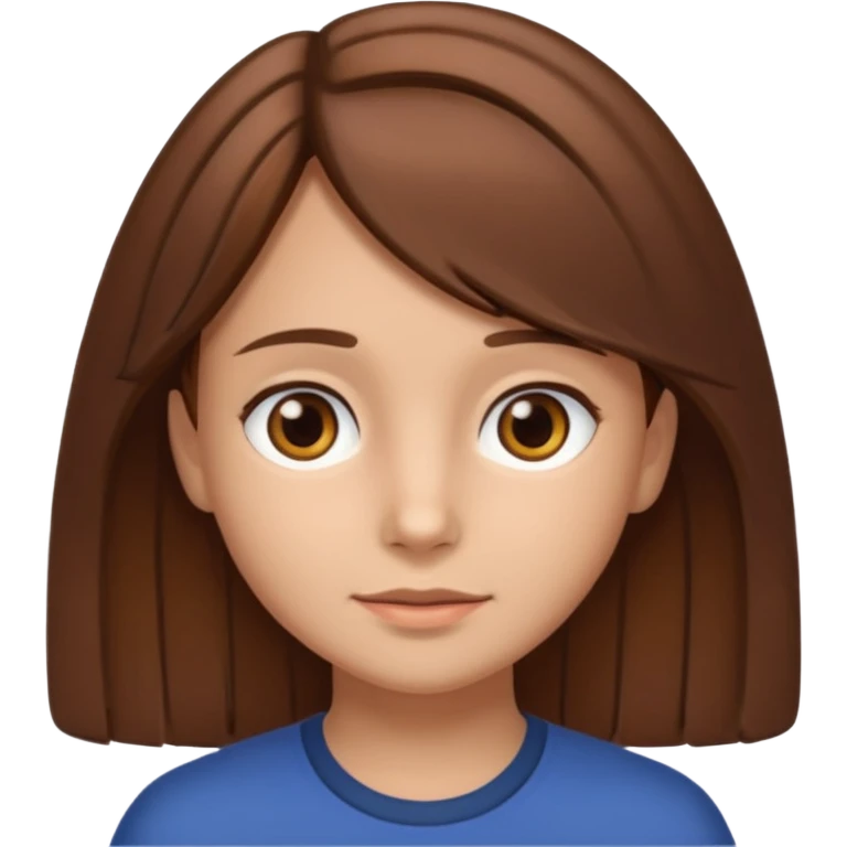Daria whit brown hair and brown eyes a 7 y.o kid emoji