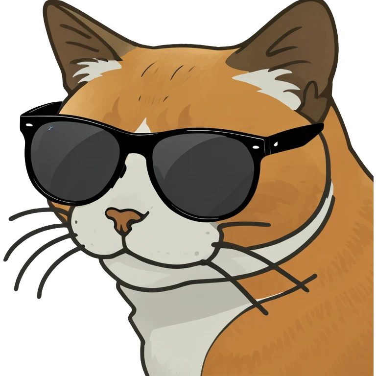 Cat with sunglasses emoji