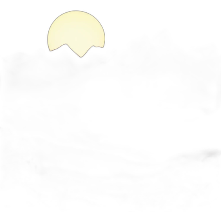 the sun setting behind the mountains emoji