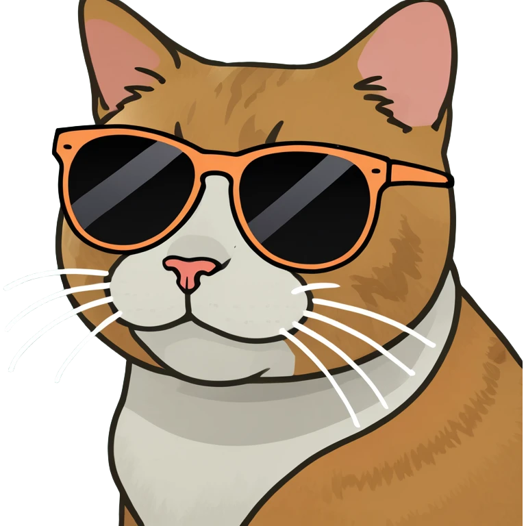 Cat with sunglasses emoji