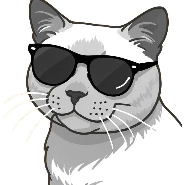 Cat with sunglasses emoji