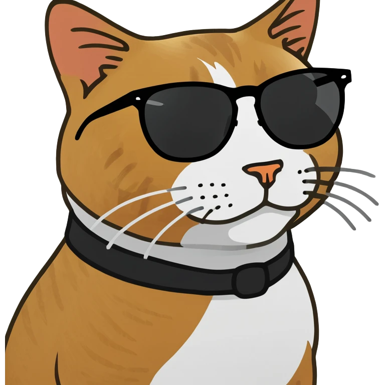 Cat with sunglasses emoji