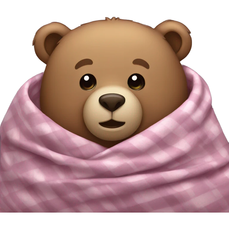 bear cozy in blanket emoji