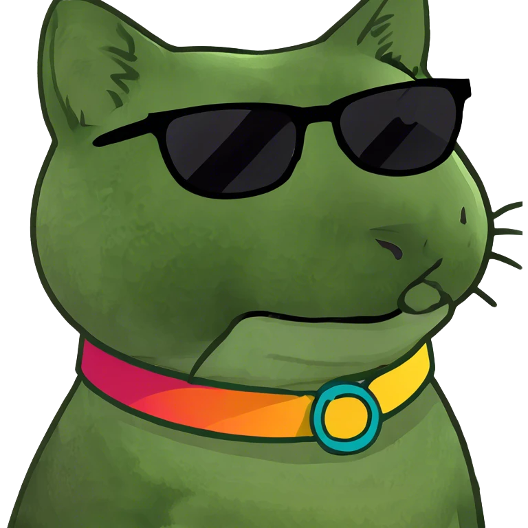 Cat with sunglasses emoji