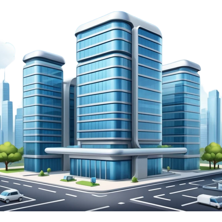 building with computers and devices connected emoji
