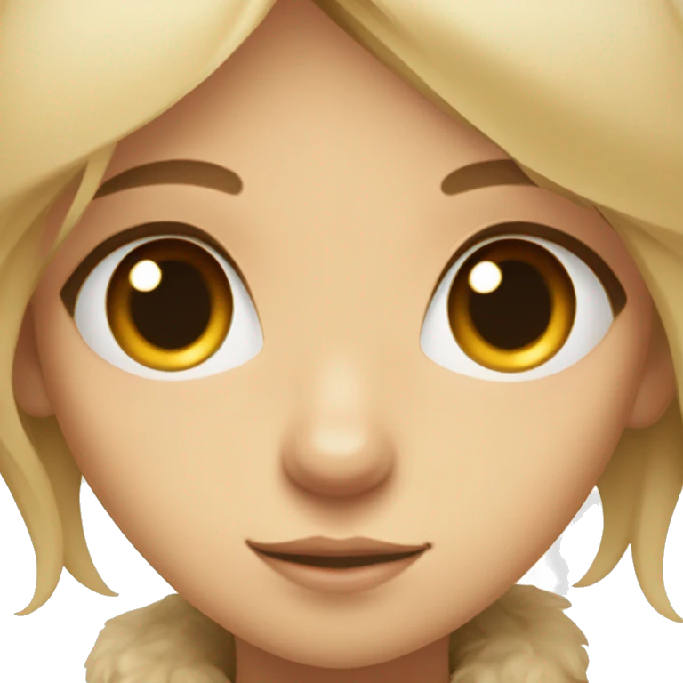 Blonde girl with Scruffy light brown medium sized dog with look into your soul human eyes emoji