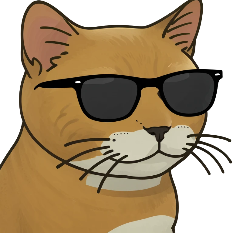 Cat with sunglasses emoji