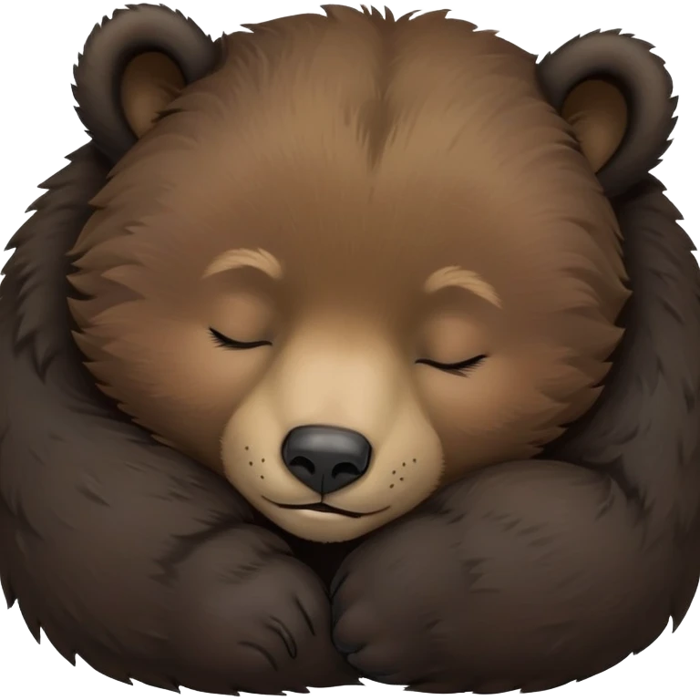 Black bear cub sleeping emoji emoji | AI Emoji Generator