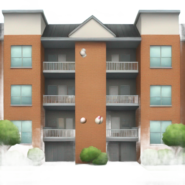 Baseball player apartment complex emoji