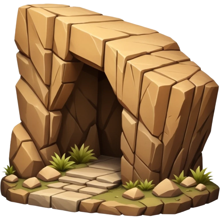 rock overhang , shelter. emoji