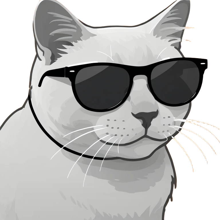 Cat with sunglasses emoji