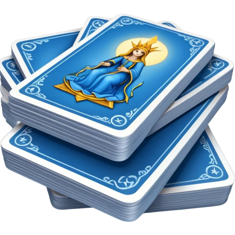 blue tarot card stack emoji