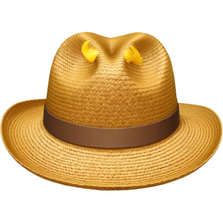 کلاه حصیری ساده emoji