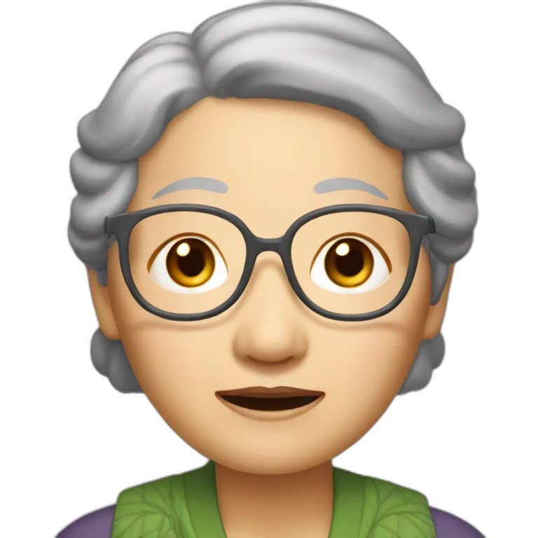 Asian granny emoji