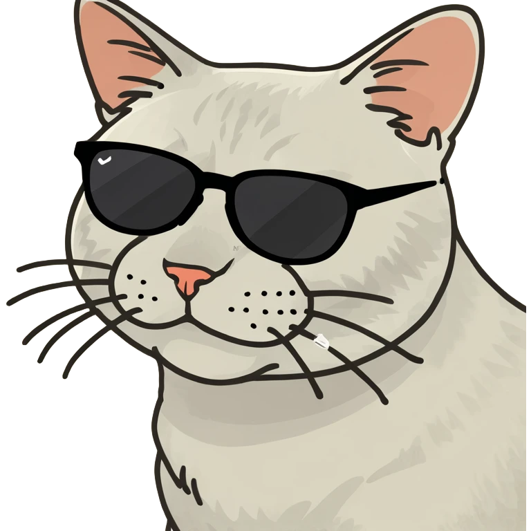 Cat with sunglasses emoji
