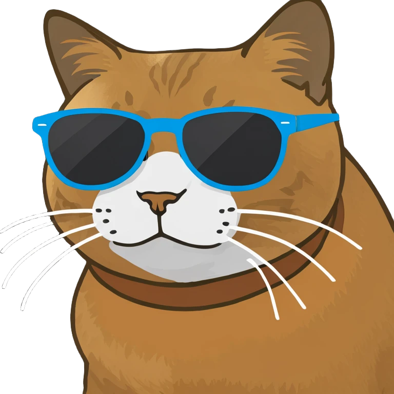 Cat with sunglasses emoji