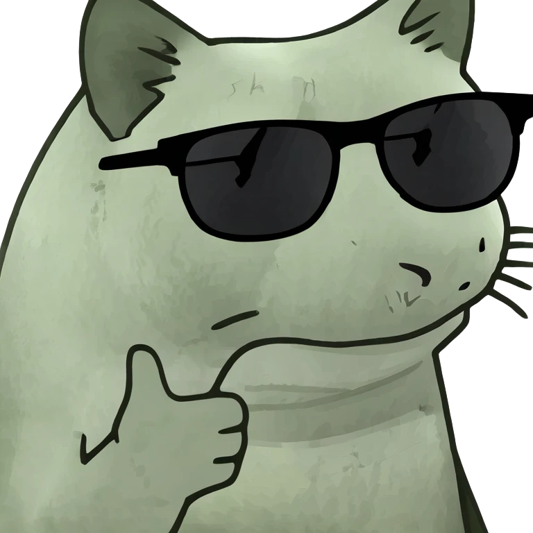 Cat with sunglasses emoji