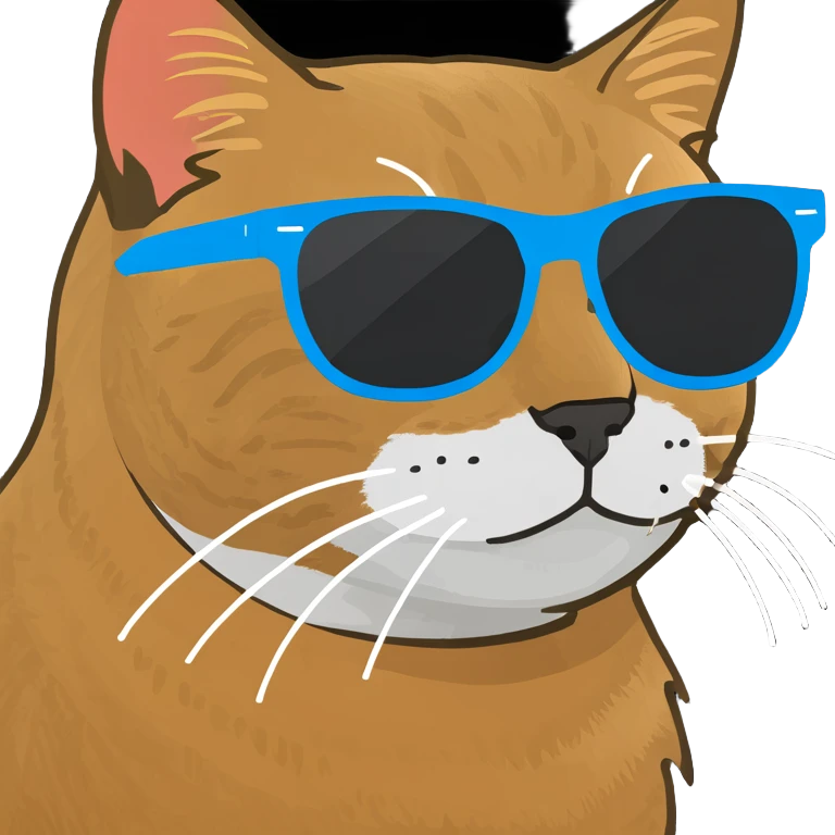 Cat with sunglasses emoji