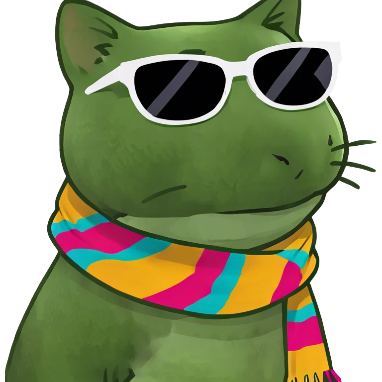 Cat with sunglasses emoji