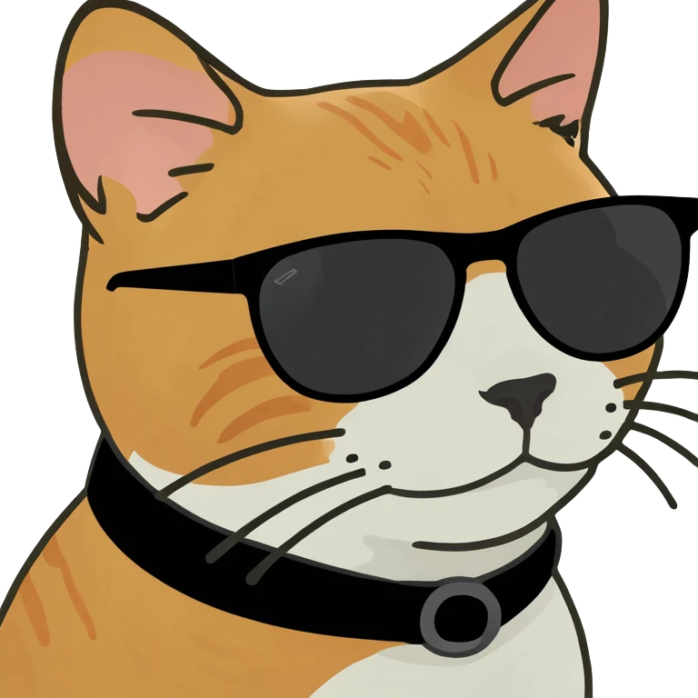 Cat with sunglasses emoji