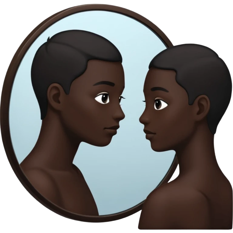 silhouette looking into a mirror emoji