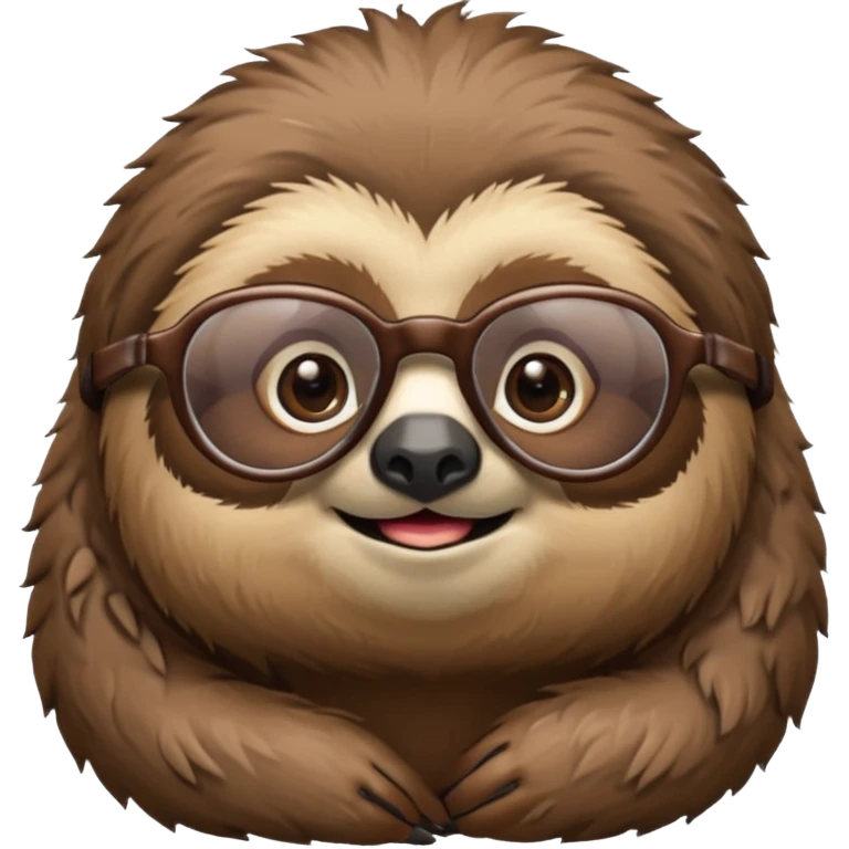 Сделай милого ленивца в очках emoji